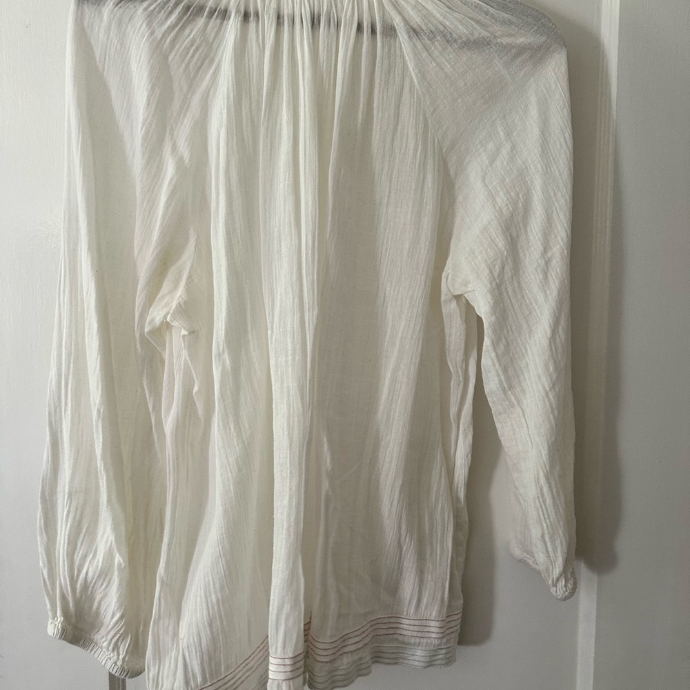 Embroidered cotton blouse size large by Velvet - Picture 2 of 5